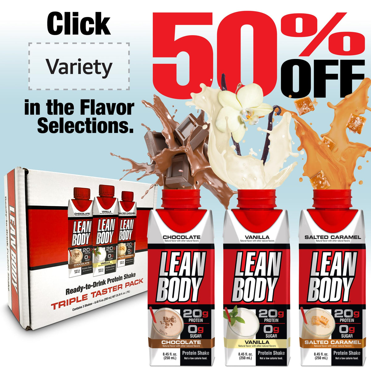 Chocolate Protein Shake, 40g Protein, 0 Sugar, 17 Fl Oz (Pack of 12) Z204