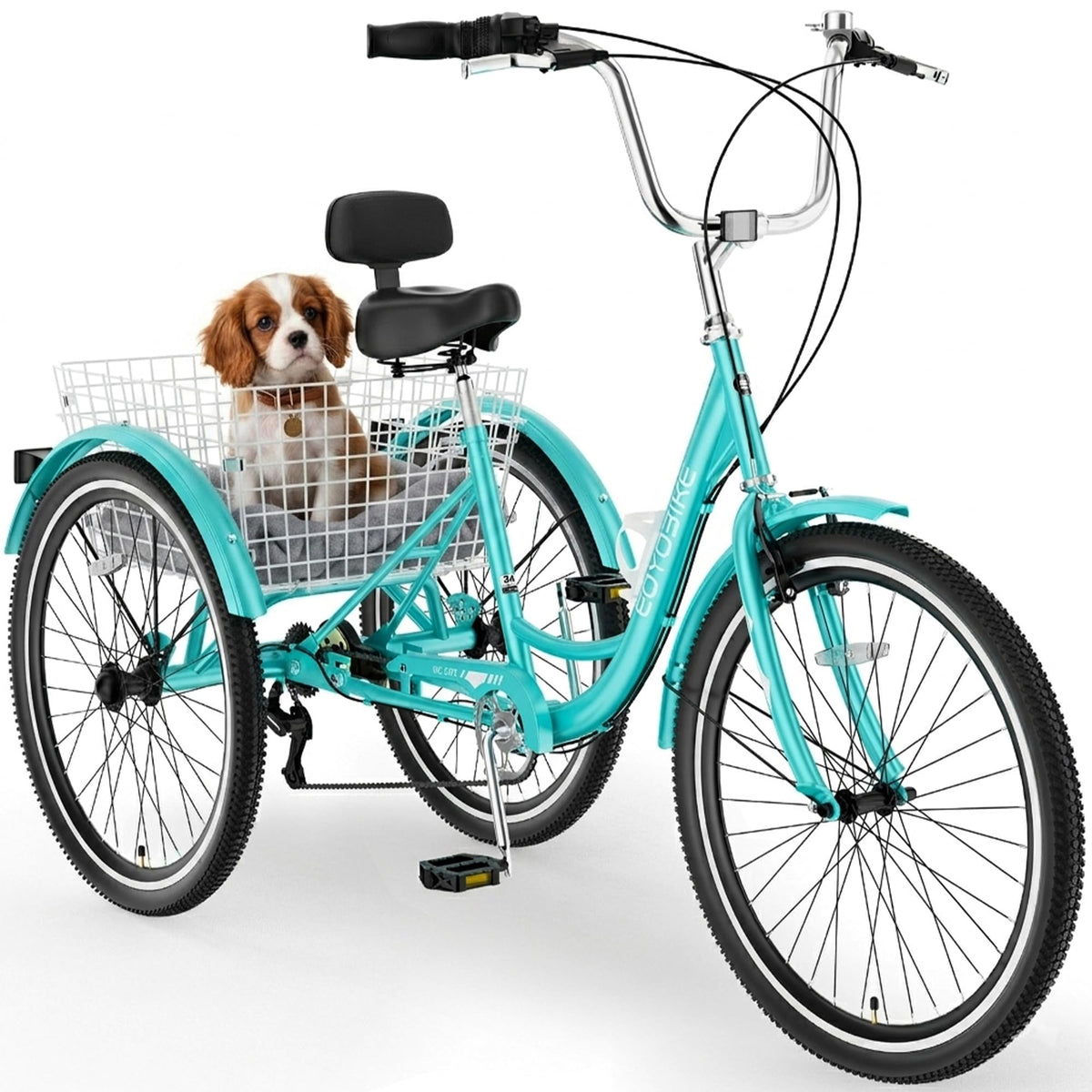 7 Speed 3 Wheel Bike with Basket L94507