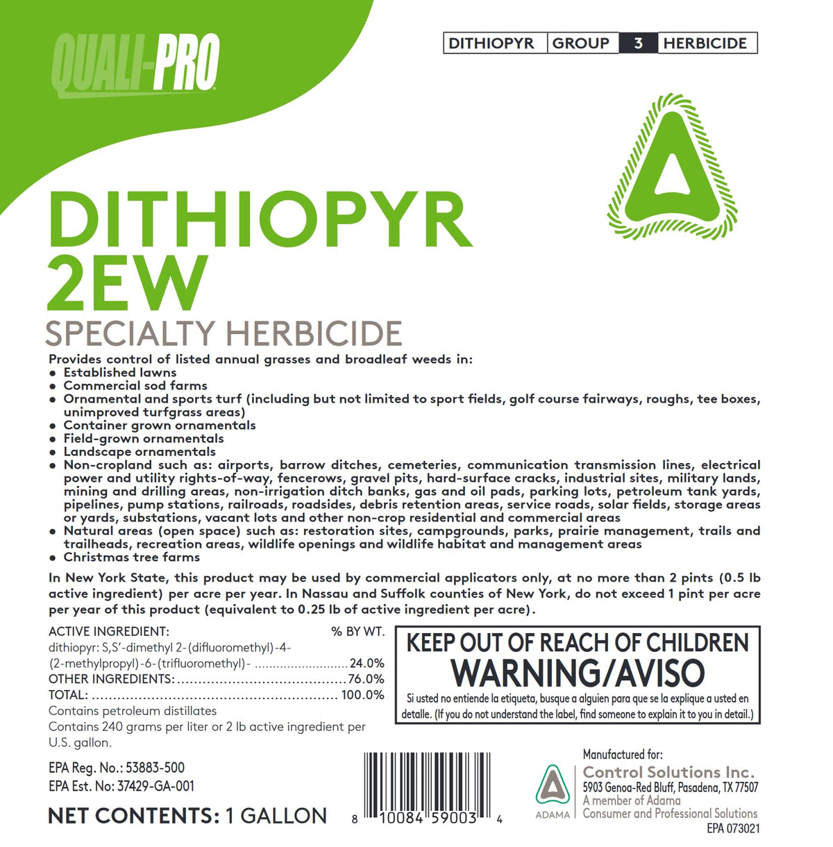 Dithopyr 2EW 1 Gallon Selective Pre-Emergent Herbicide E2750