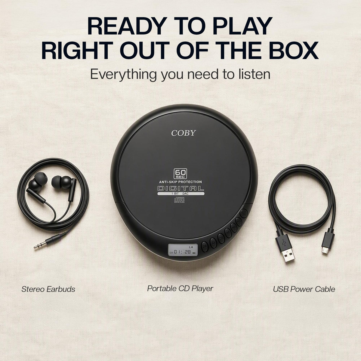 Portable CD Player with FM Radio L50159