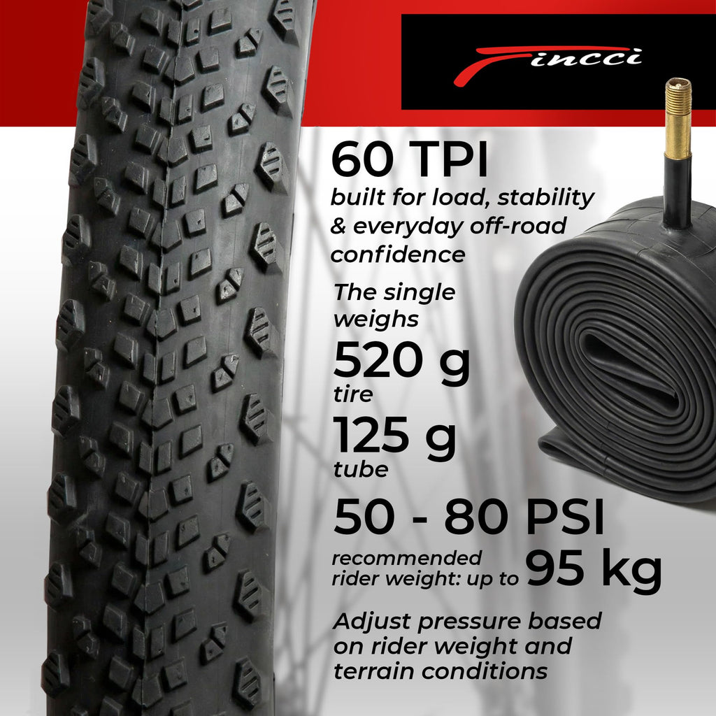 700x40c Gravel Bike Tire & Tubes Schrader Foldable 28" B277662