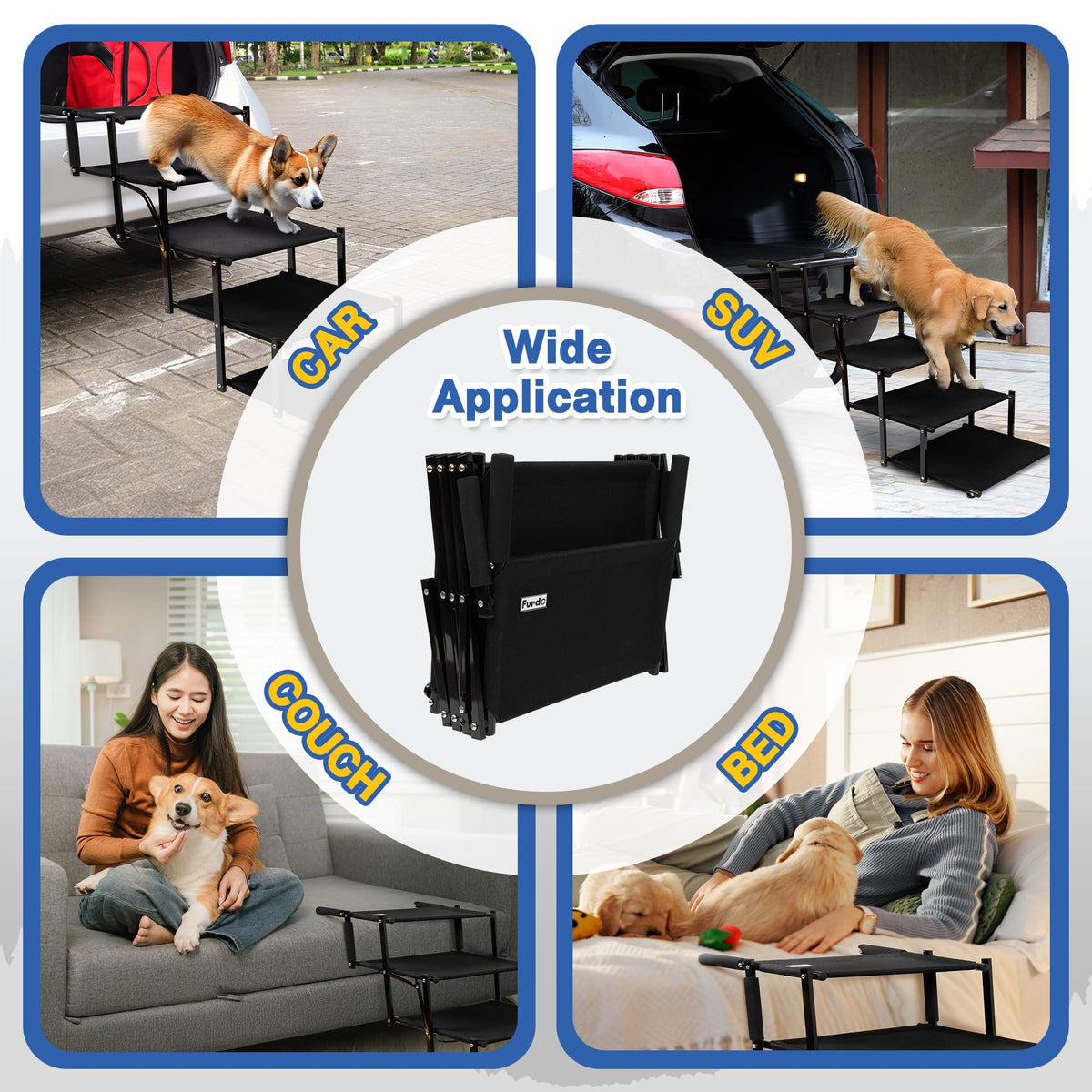 Foldable Non-Slip Dog Stairs U418051