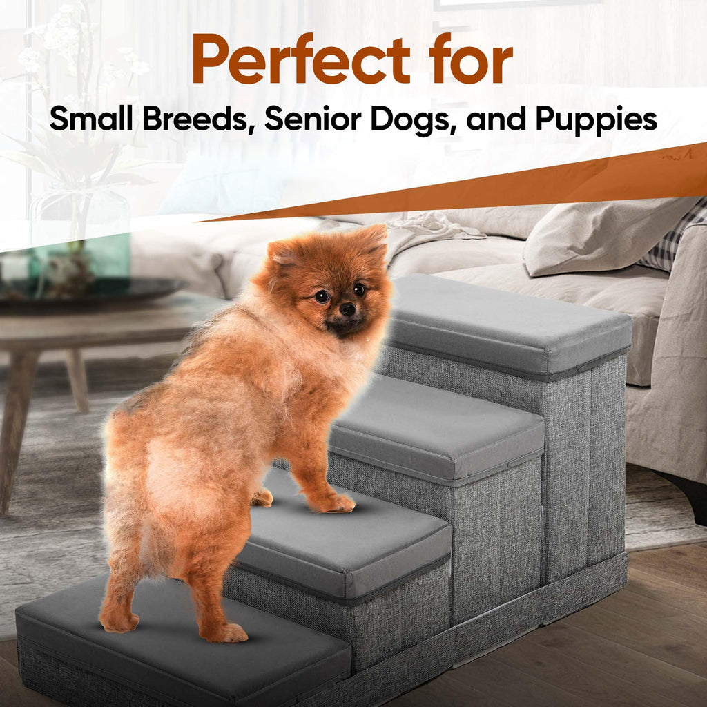 Foldable Pet Stairs with Storage J555