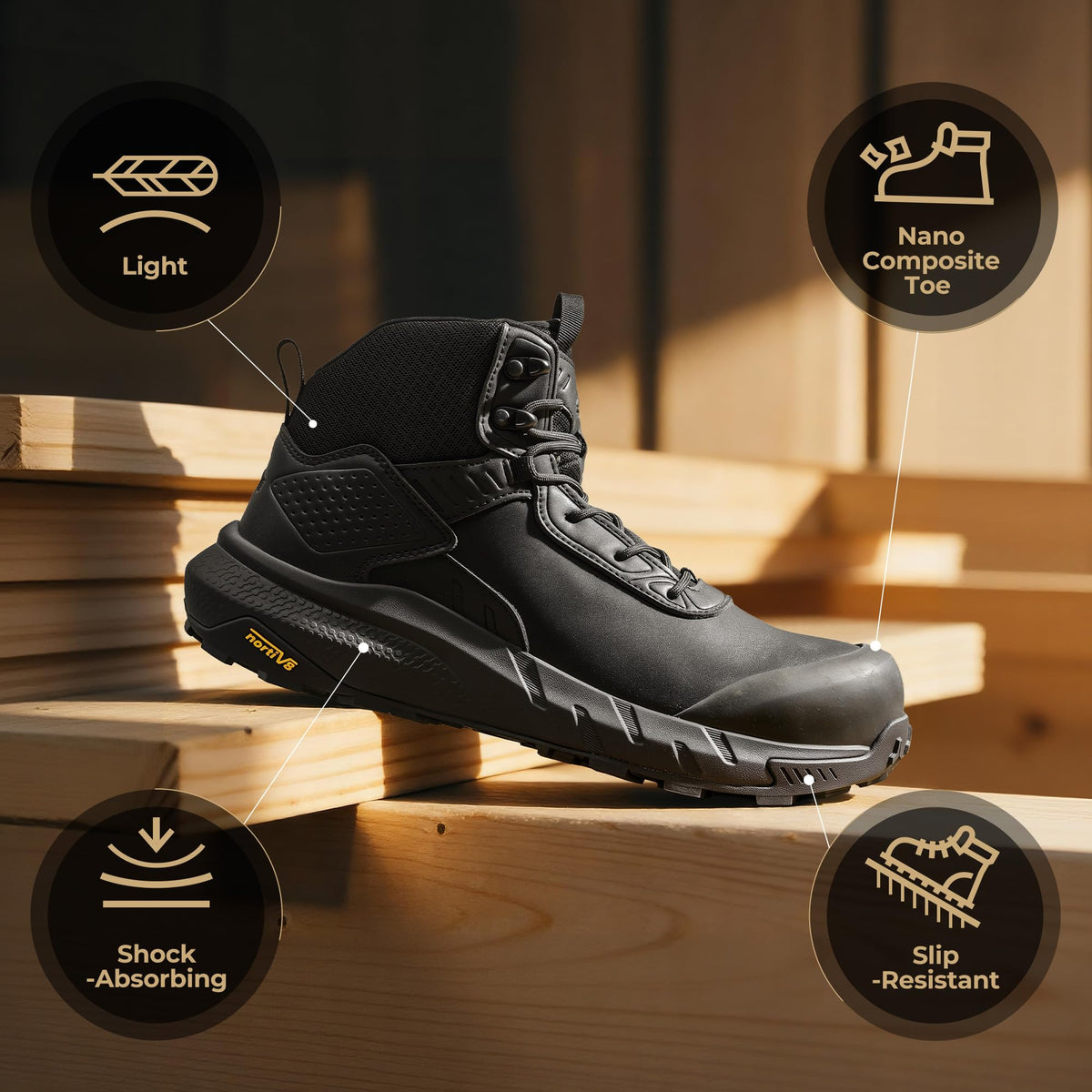 Composite Toe Waterproof Work Boots U2927