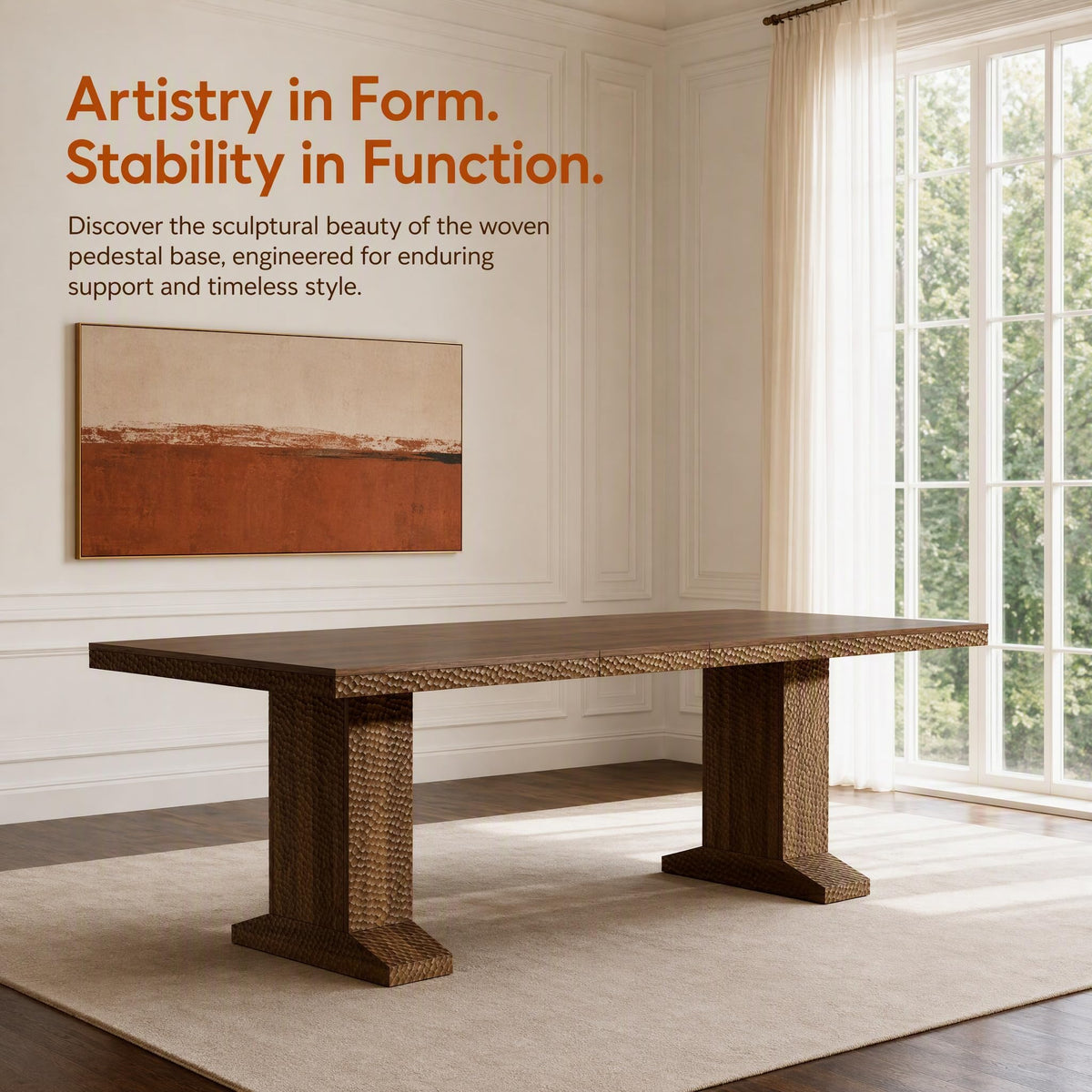 Extendable Dining Table Set for 8 E57538
