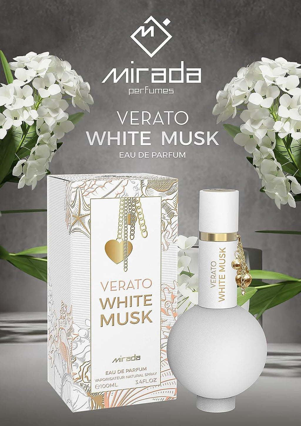 White Musk Eau de Parfum Spray 3.4 FL. Oz B342917