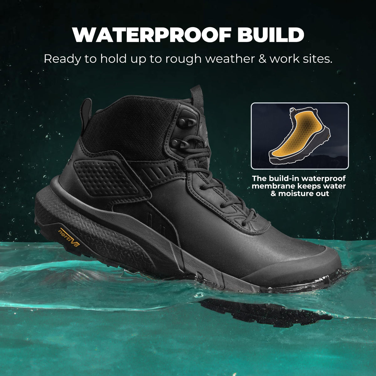 Composite Toe Waterproof Work Boots U2927