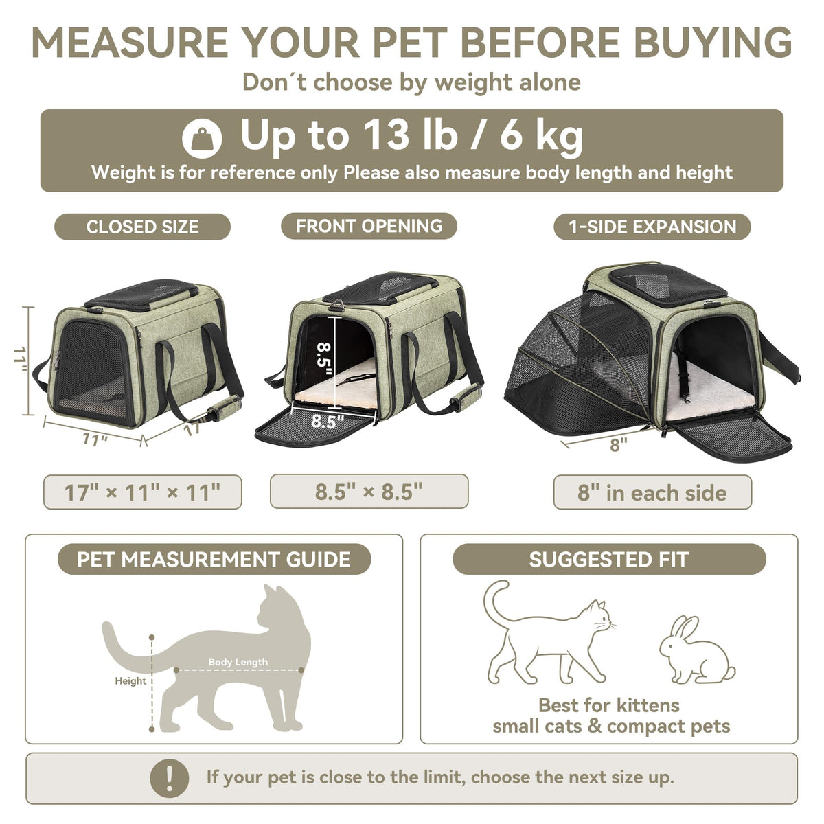 Expandable Cat Carrier B863633