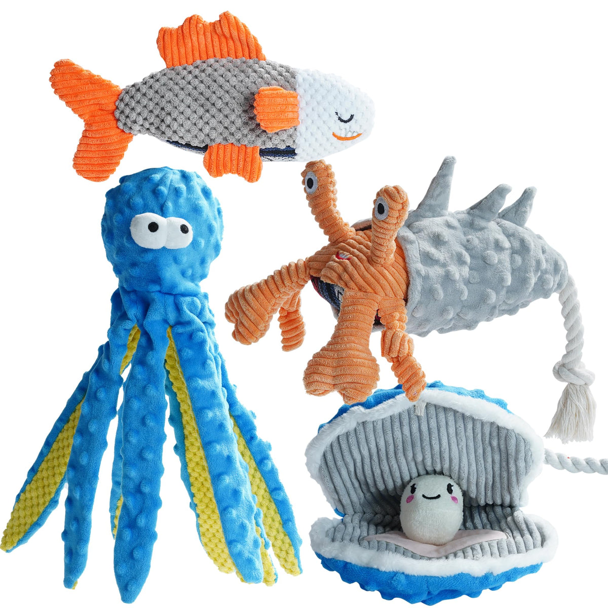 4 Packs Crinkle Squeaky Dog Toys I78918