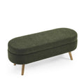 Green Oval Storage Ottoman Bench D678042