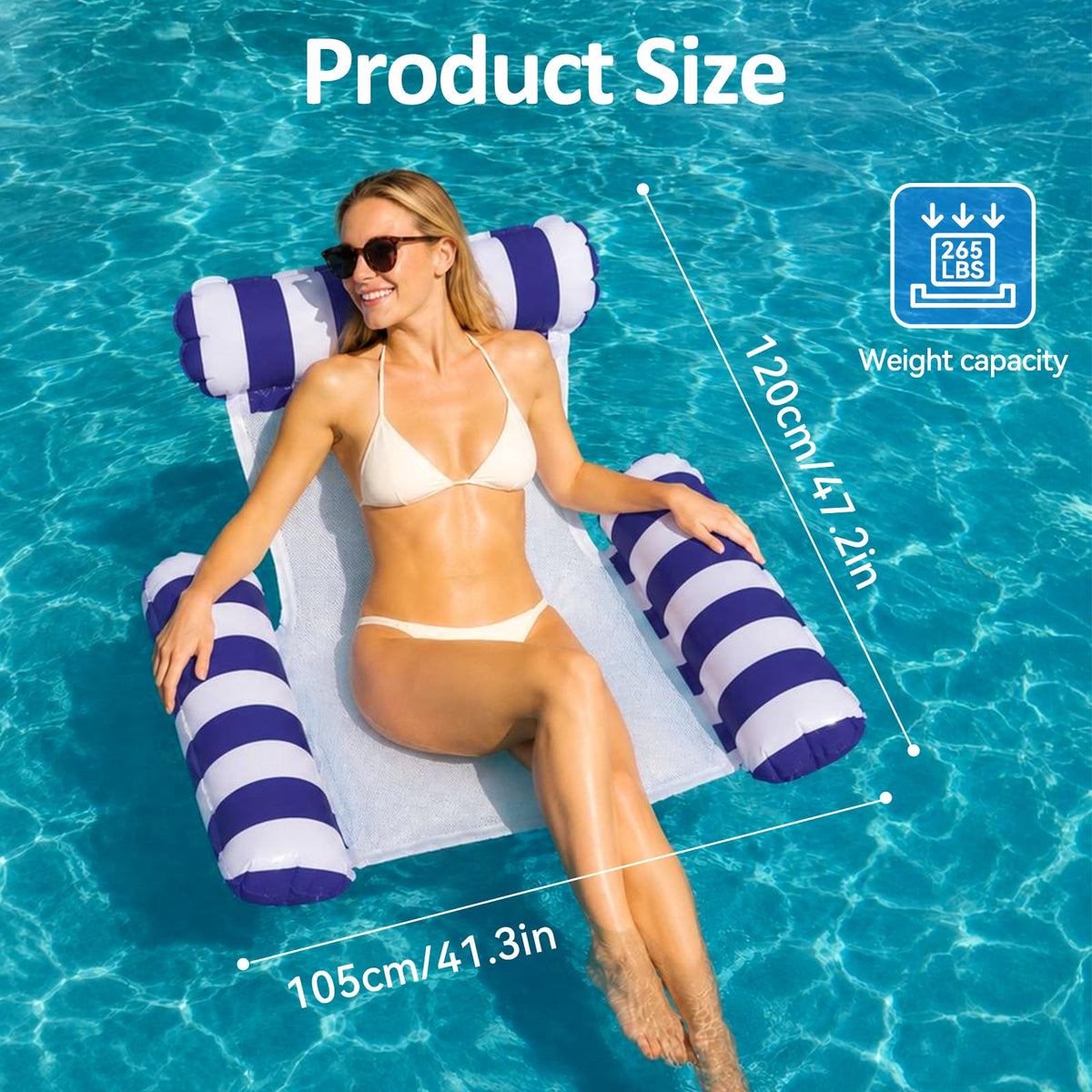 2 Pack Inflatable Pool Float Chair E296