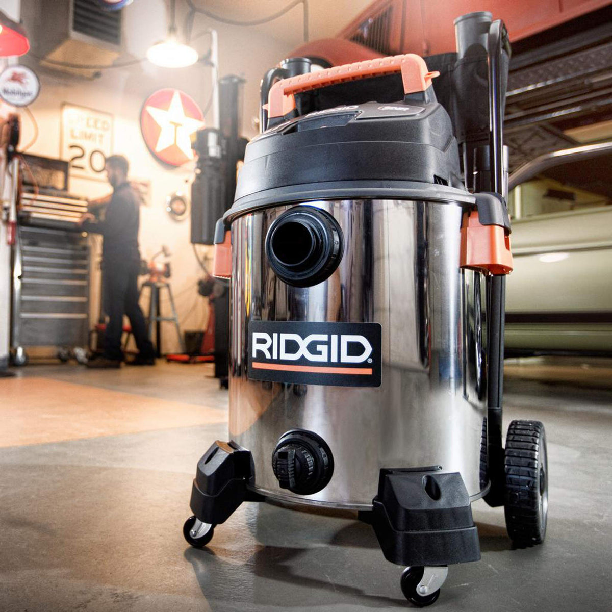 16 Gallon 6.5 Peak HP Stainless Steel Wet Dry Shop Vacuum F54108