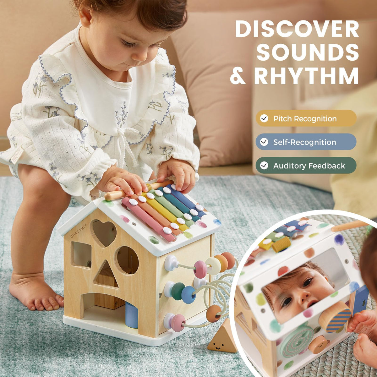 Wooden Activity Cube T765055