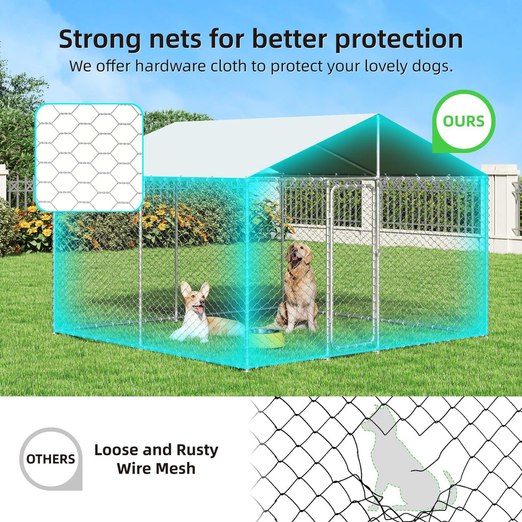 10'x10' Heavy Duty Outdoor Dog Kennel Y775