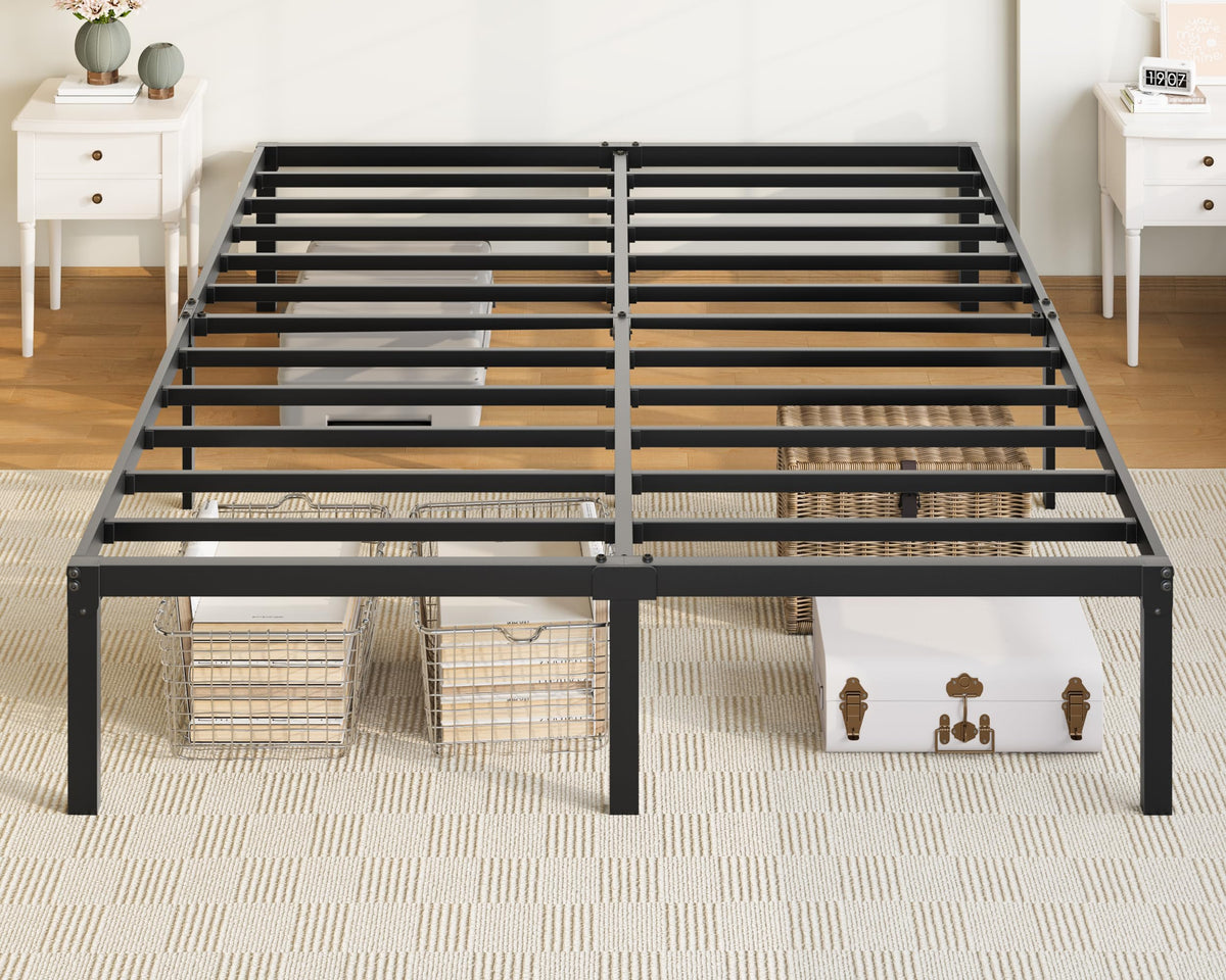 Queen 14 inch Metal Bed Frame with Storage Space G2456