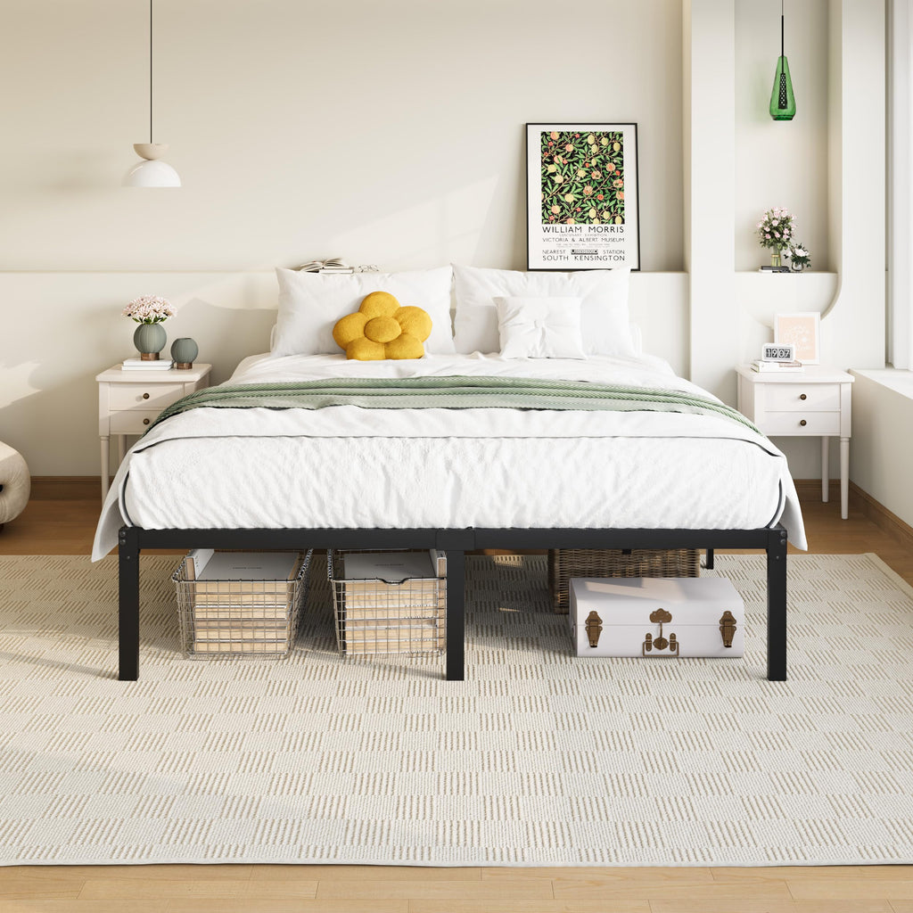 Queen 14 inch Metal Bed Frame with Storage Space G2456