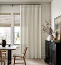 Beige Linen Pleated Light Filtering Curtains J9743