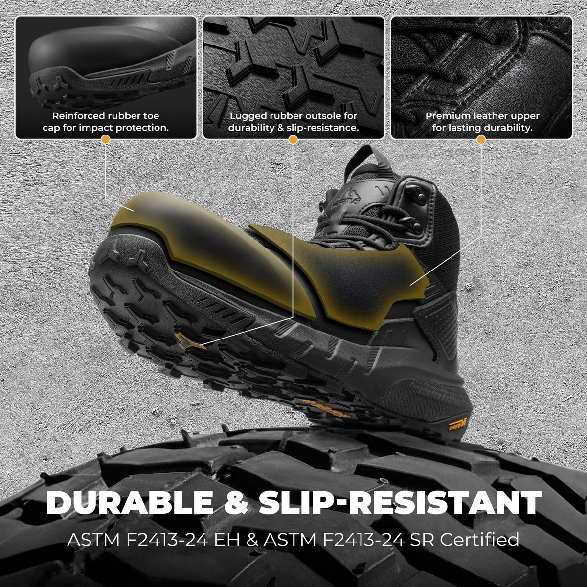 Composite Toe Waterproof Work Boots U2927