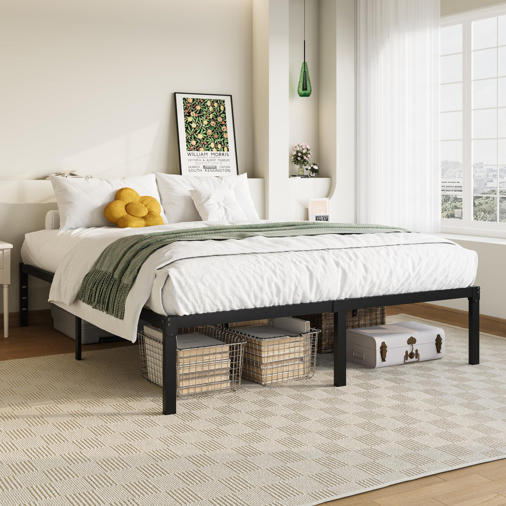 Queen 14 inch Metal Bed Frame with Storage Space G2456